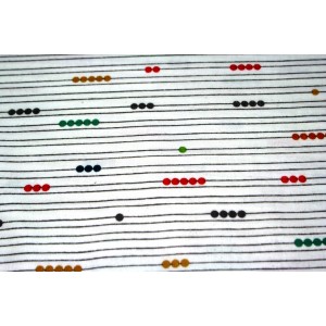 10cm Bio Double Gauze "Linien mit Punkten"  Birch Fabrics    (Grundpreis € 23,00/m)